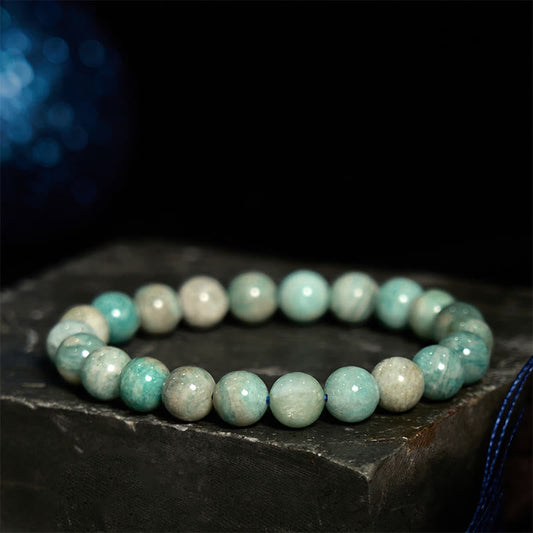 Pulsera de equilibrio positivo de amazonita y piedra de Buda