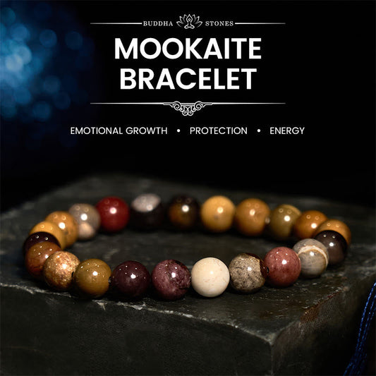 Pulsera de crecimiento emocional de piedra de Buda Mookaite
