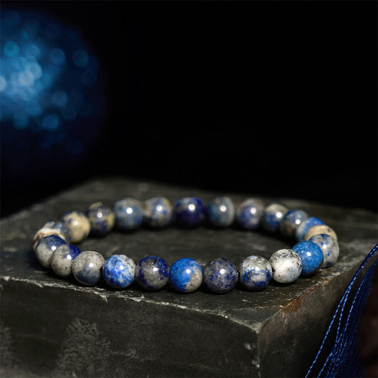 Pulsera positiva de autocuidado con lazurita y piedra de Buda
