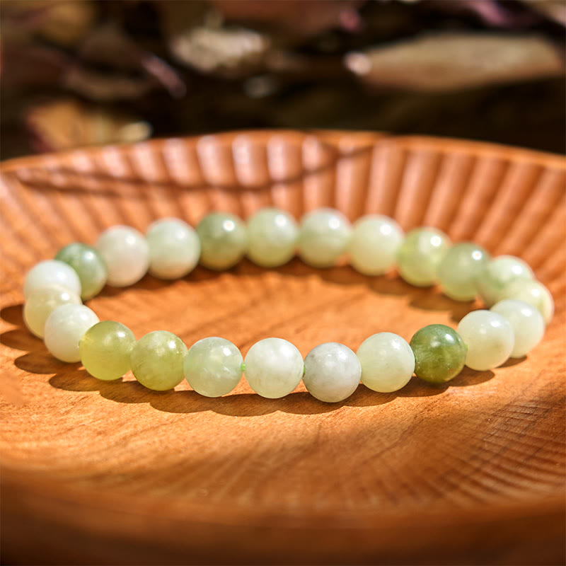 Pulsera de jade de la abundancia con piedras de Buda 