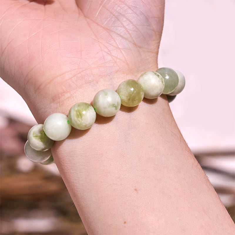Pulsera de jade de la abundancia con piedras de Buda 