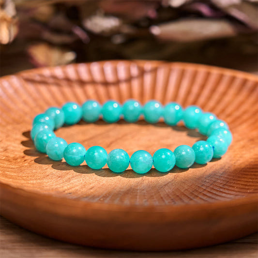 Pulsera de equilibrio positivo de amazonita y piedra de Buda