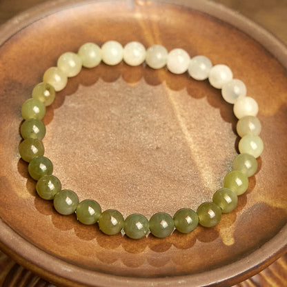 Buddha Stones Hetian Jade Farbverlaufsarmband 