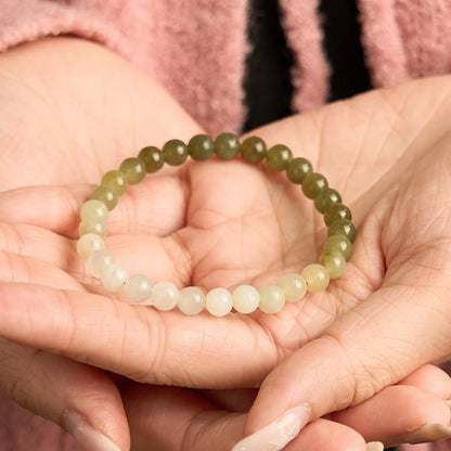 Buddha Stones Hetian Jade Farbverlaufsarmband 
