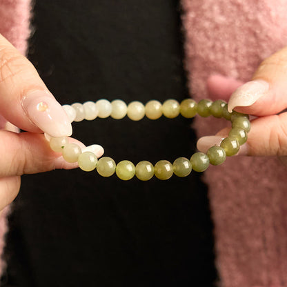 Buddha Stones Hetian Jade Farbverlaufsarmband 
