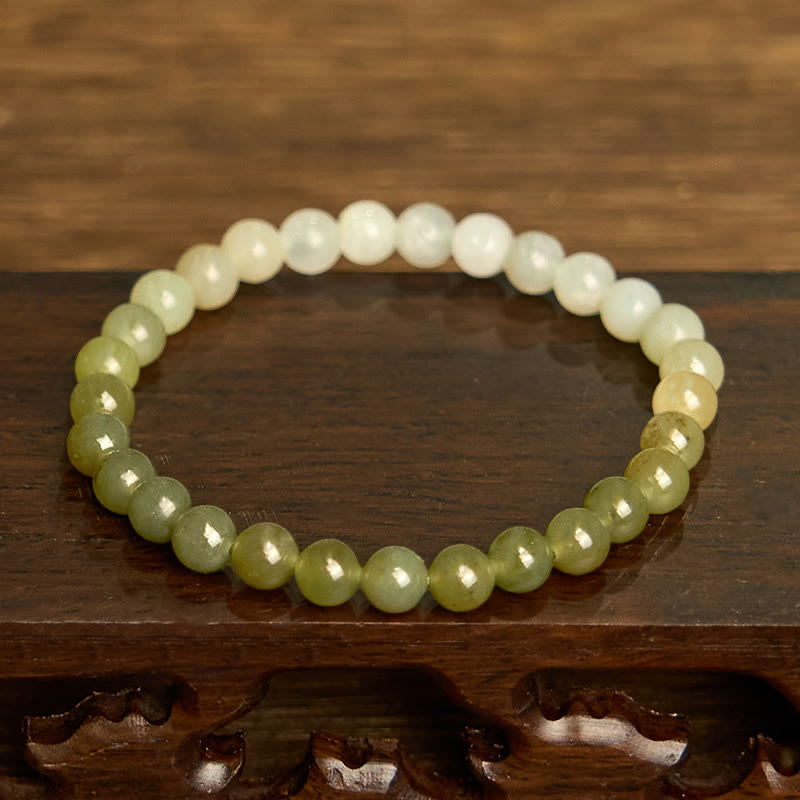 Buddha Stones Hetian Jade Farbverlaufsarmband 