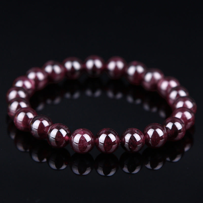 Pulsera Pasión con Cuentas de Granate Natural de Piedras de Buda 