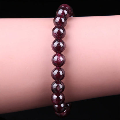 Pulsera Pasión con Cuentas de Granate Natural de Piedras de Buda 