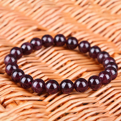 Pulsera Pasión con Cuentas de Granate Natural de Piedras de Buda 