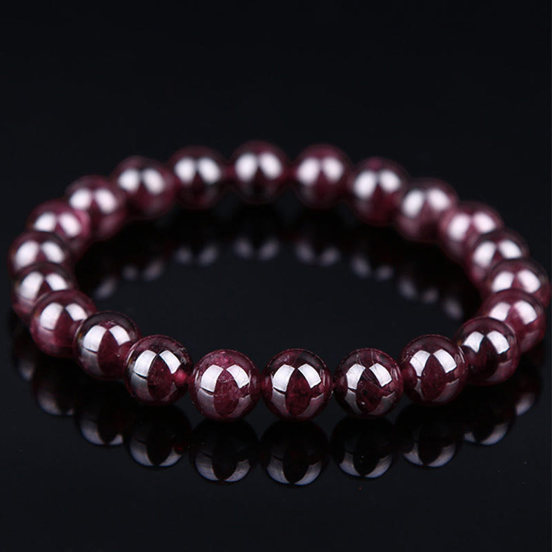 Pulsera Pasión con Cuentas de Granate Natural de Piedras de Buda 