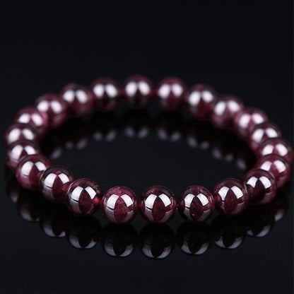 Pulsera Pasión con Cuentas de Granate Natural de Piedras de Buda 