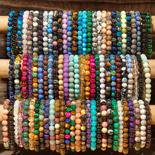 Pulsera de la calma con piedra de Buda, varios cristales, malaquita, lazurita y hemimorfita