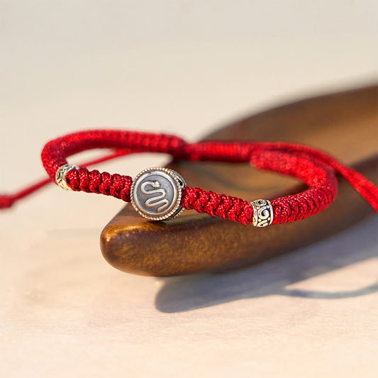 Pulsera de hilo rojo de la suerte con 12 piedras de Buda del zodiaco chino