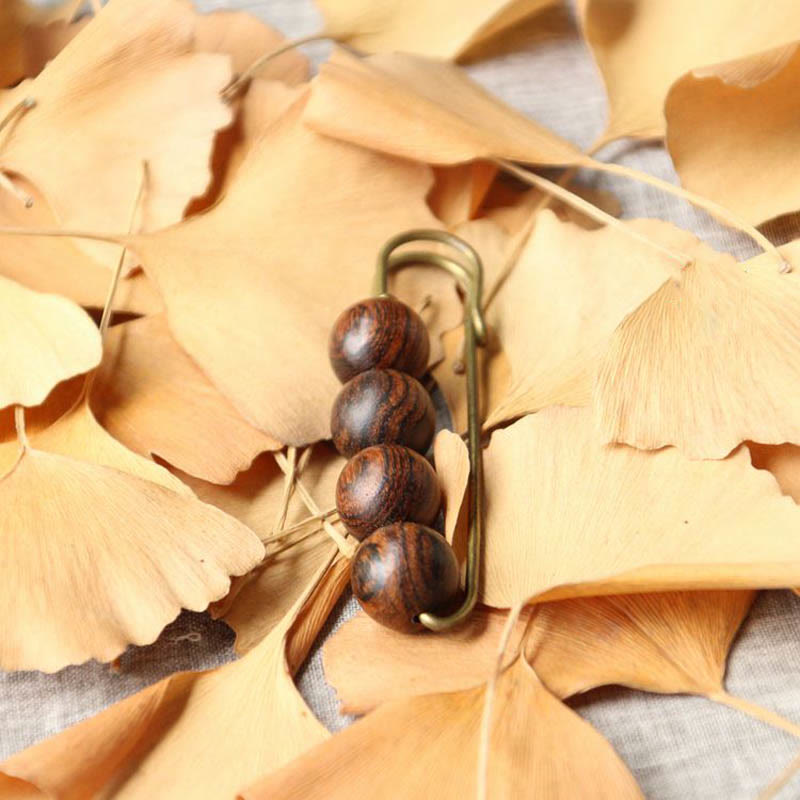 Buddha Steine ​​Vintage Sandelholz Agathis Alba Ebenholz Holz Peltogyne Perlen Heilung Brosche