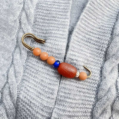 Broche de ágata con semillas de bodhi y piedras de Buda para una armonía tranquila