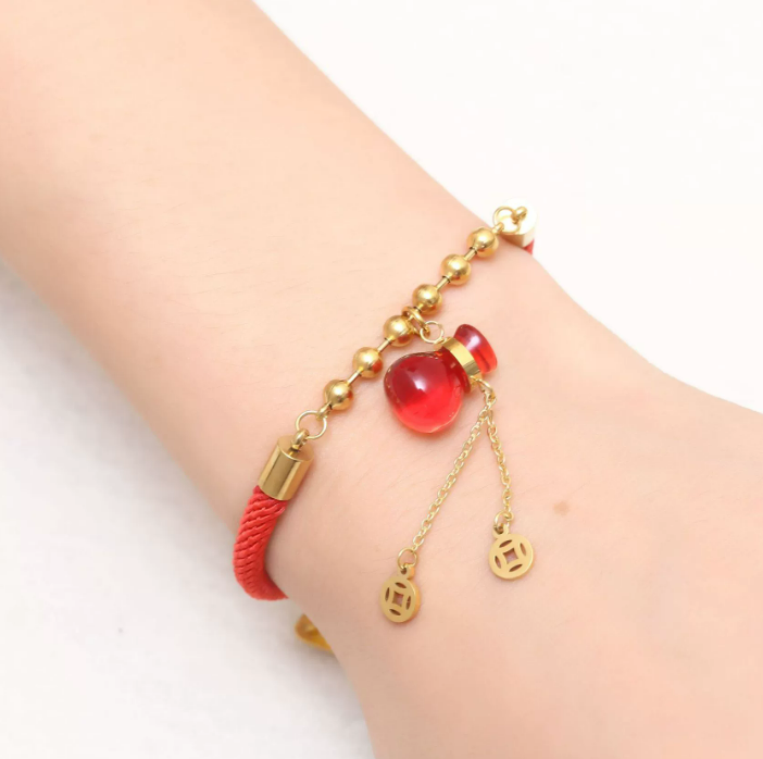 Lucky Red Money Bag Bracelet