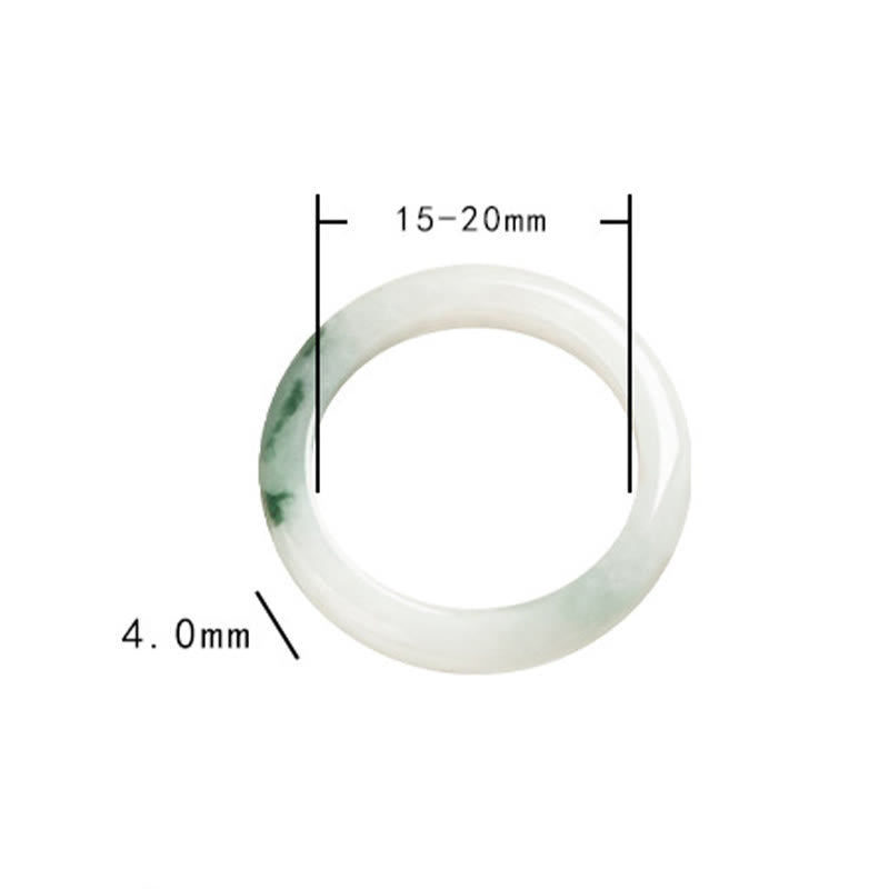 Anillo de jade verde natural con piedras de Buda para la suerte y la abundancia