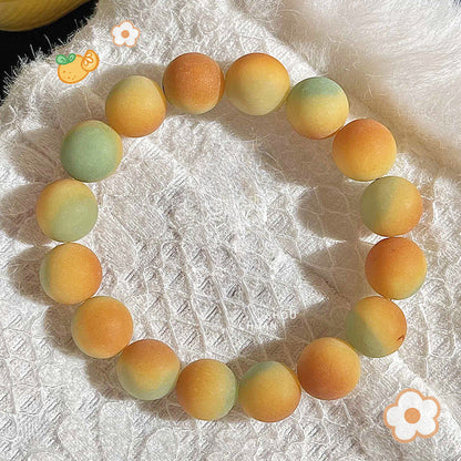 Natural Skin Bodhi Seed Polished White Jade Bodhi Bracelet - Touch Bling