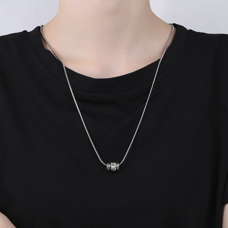 Collar con colgante giratorio de piedra de Buda tibetano Om Mani Padme Hum