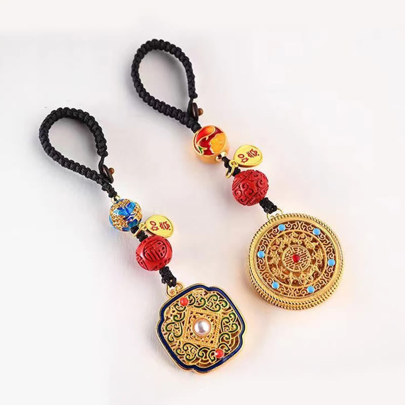 Llavero con dije de Ruyi y bendición del personaje Fu de Buda