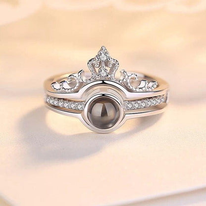 Crown Photo Projection Ring