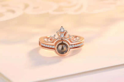 Crown Photo Projection Ring