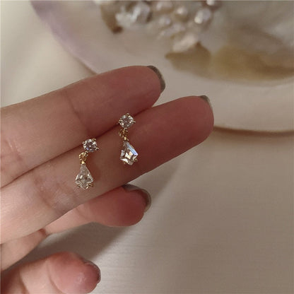 Pendientes de lágrima pavé S925