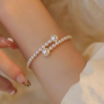 Timeless Pearl Heart Link Bracelet