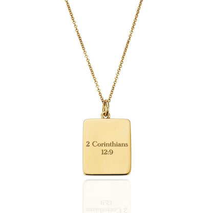 Gold Personalised Verse Necklace