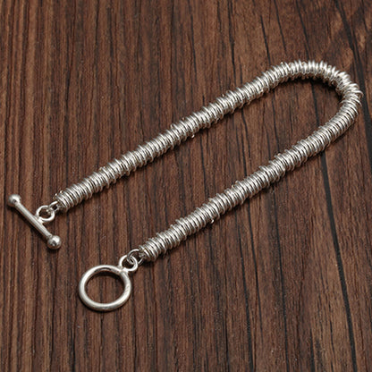 Buddha Stones Einfaches Kreismuster-Design Glückskettenarmband