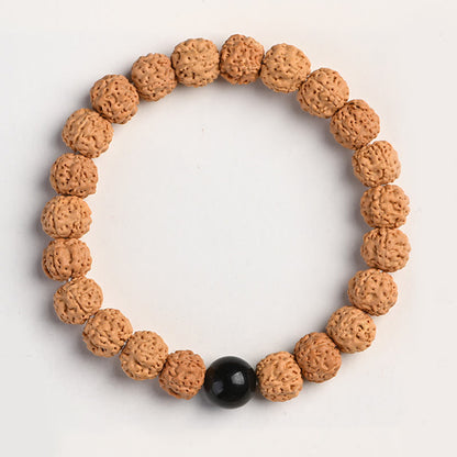 Buddha-Steine ​​Tibet Rudraksha Bodhi Samen Reichtum Glücksbringer Armband