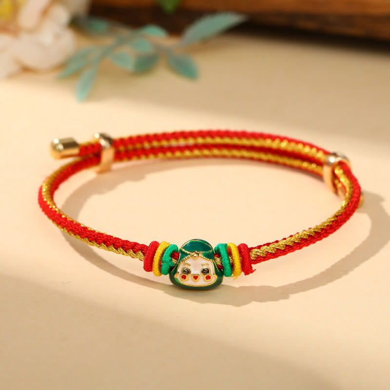 Buddha Steine ​​Bunte Seil Zongzi Muster Glück Handgemachte Kind Erwachsene Armband