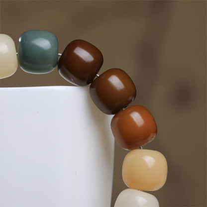 Armband mit Buddha-Steinen, mehrfarbig, Bodhi-Samen, hält böse Geister fern