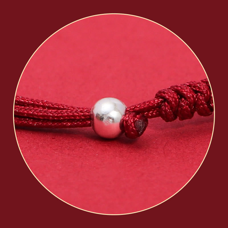Pulsera trenzada de plata de ley 999 con cuentas de cuarzo fresa PiXiu y piedras de Buda para la riqueza y la suerte 