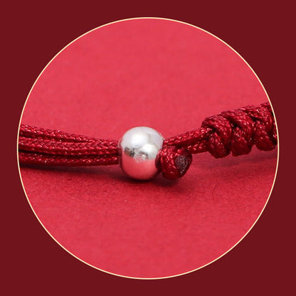 Pulsera trenzada de plata de ley 999 con cuentas de cuarzo fresa PiXiu y piedras de Buda para la riqueza y la suerte 