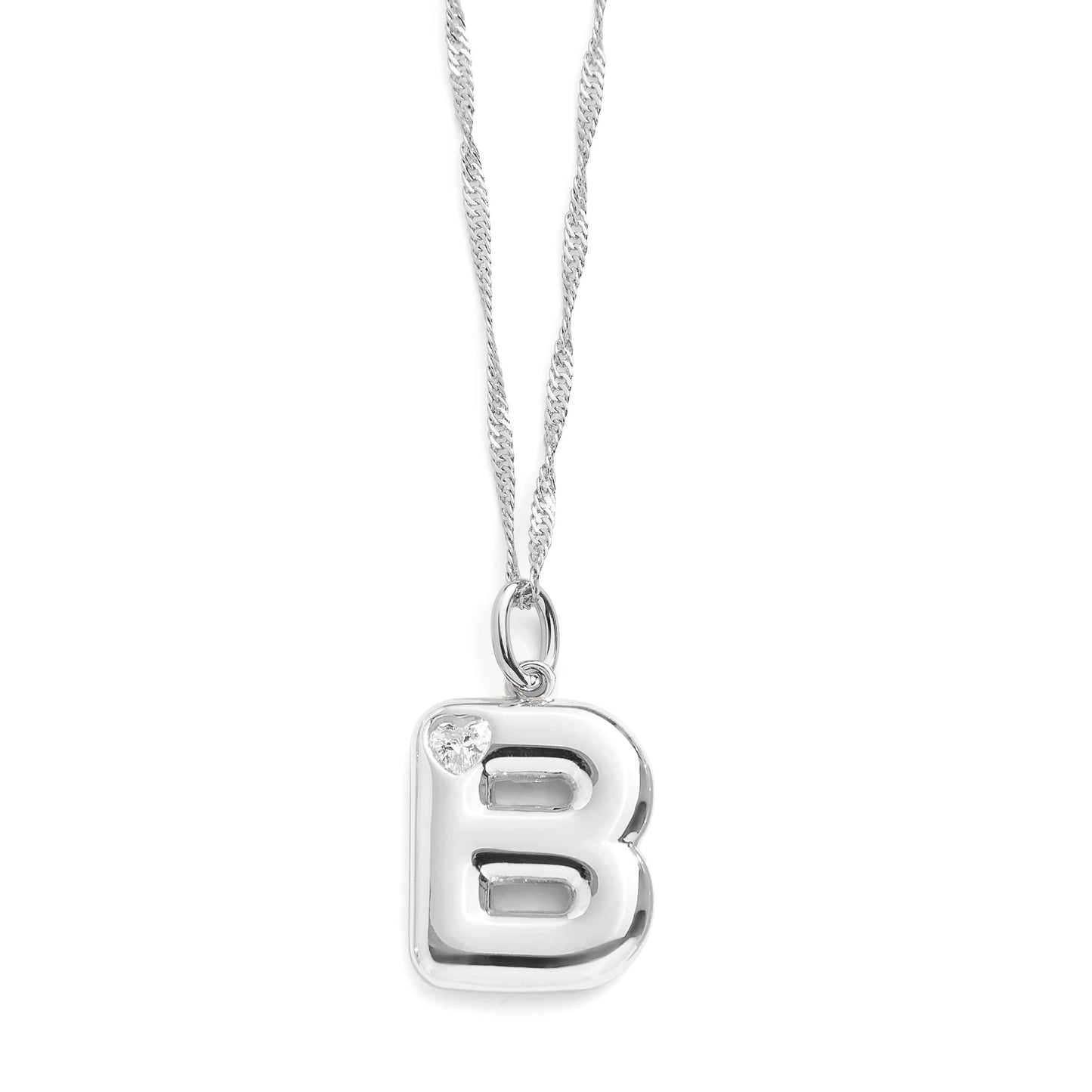 Collar con inicial de letra burbuja