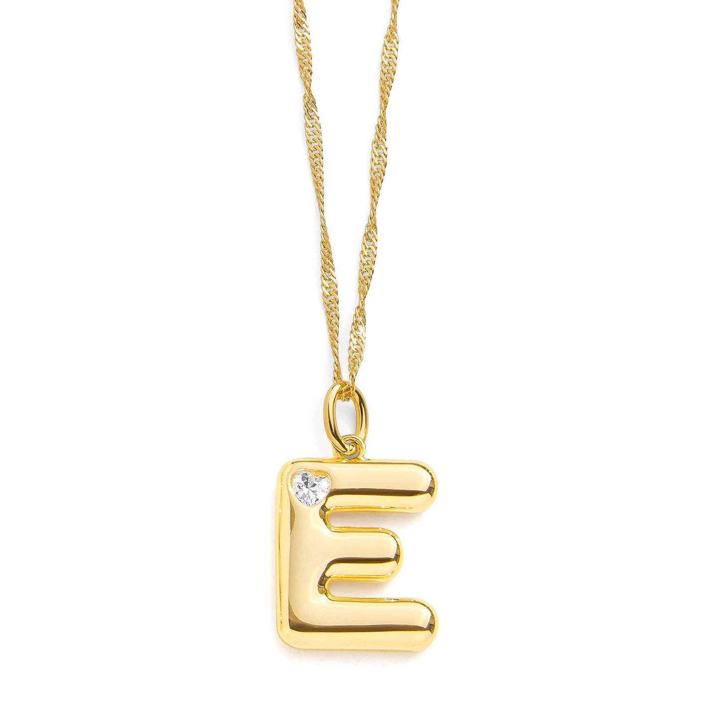 Collar con inicial de letra burbuja