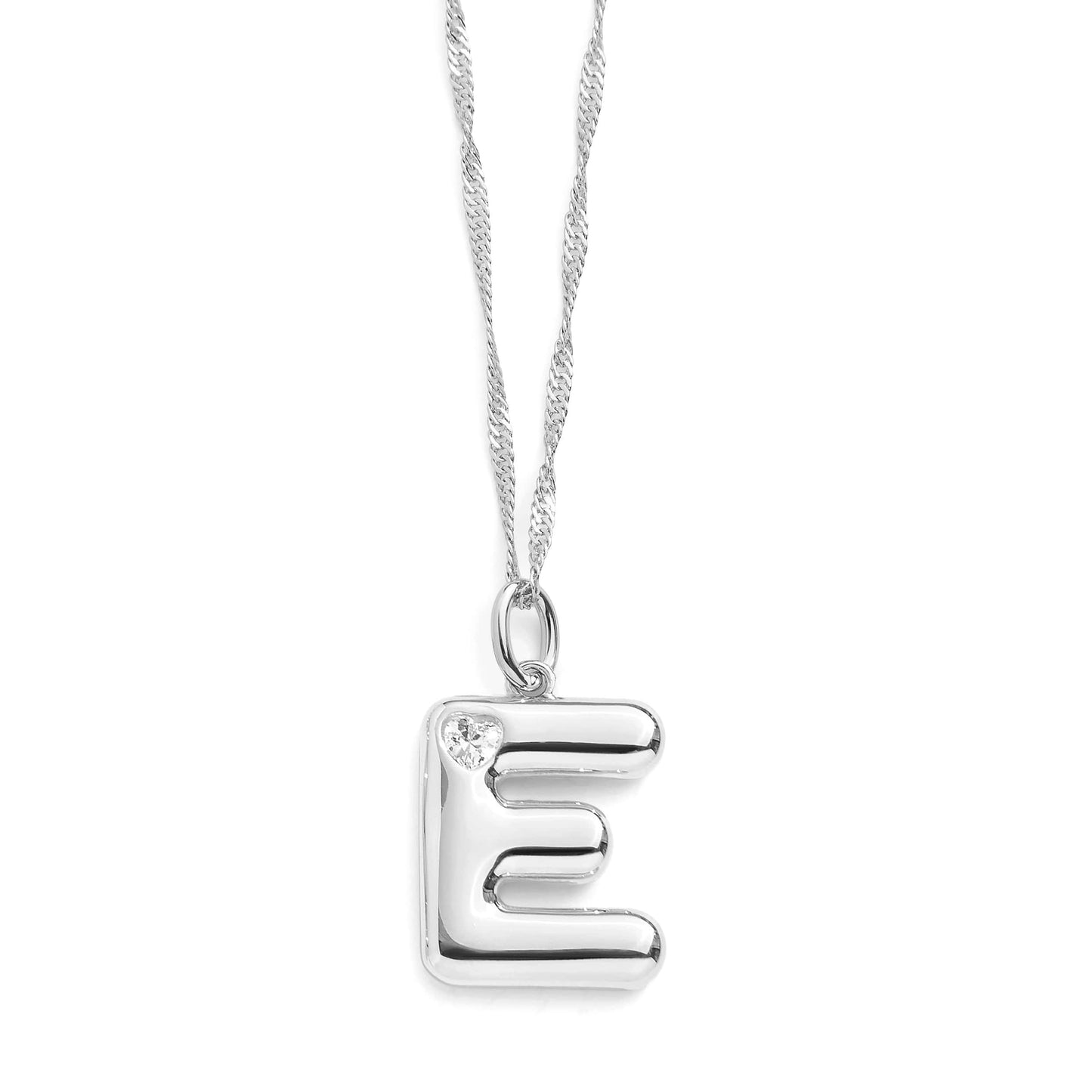 Collar con inicial de letra burbuja