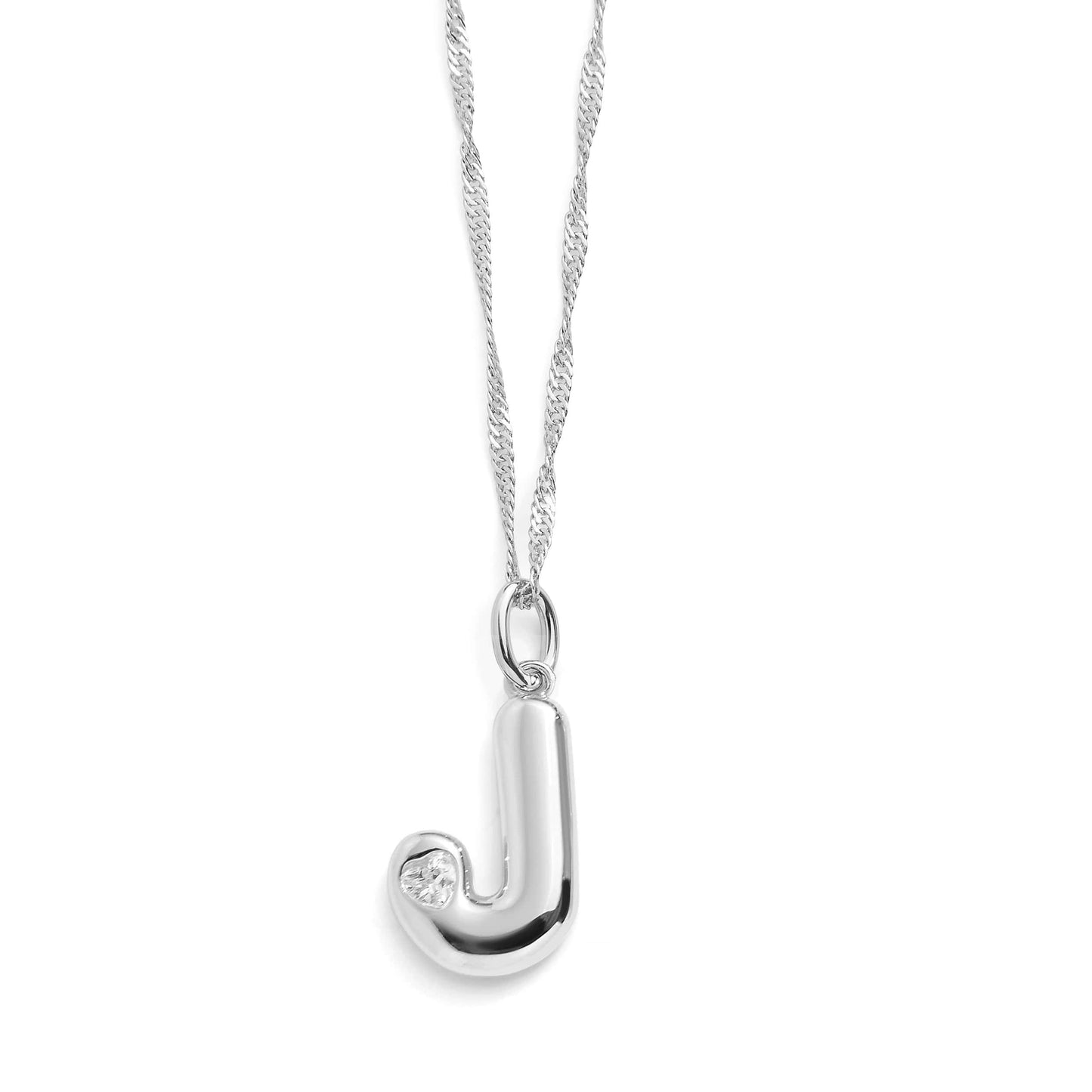 Collar con inicial de letra burbuja
