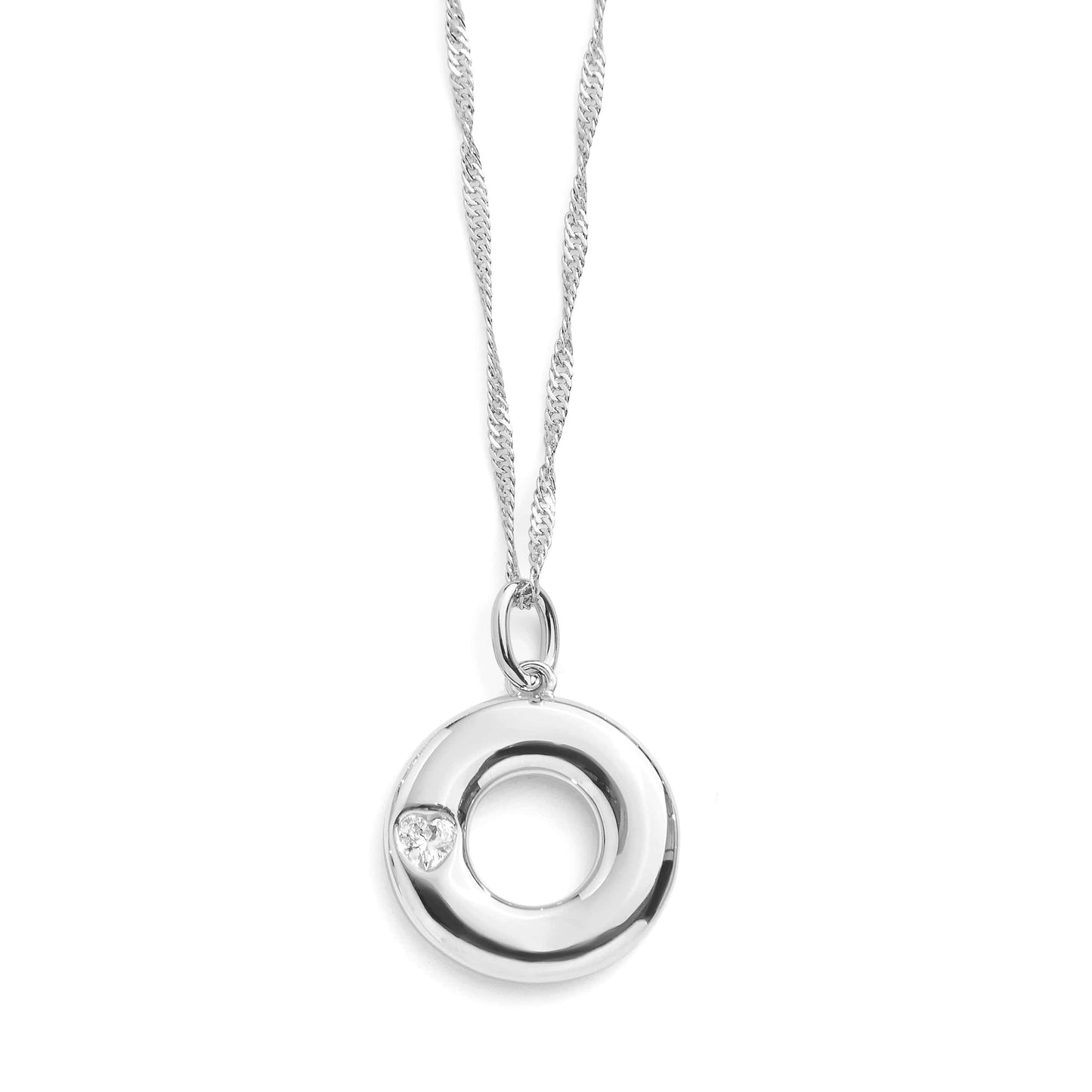 Collar con inicial de letra burbuja