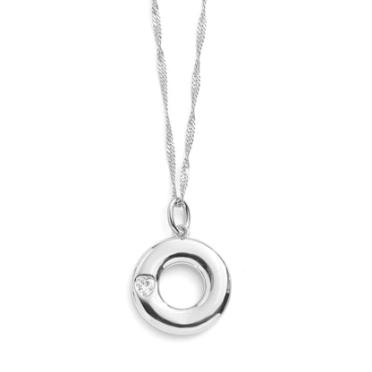Collar con inicial de letra burbuja