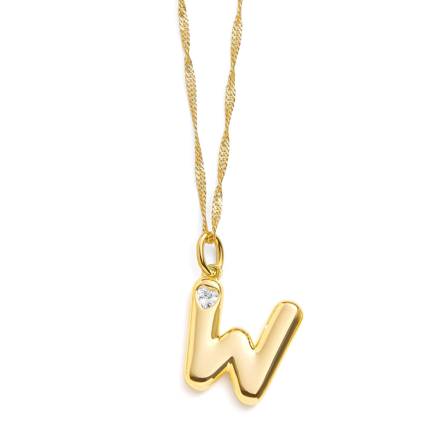 Collar con inicial de letra burbuja