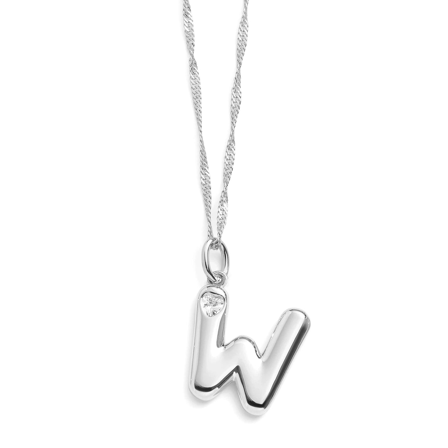 Collar con inicial de letra burbuja