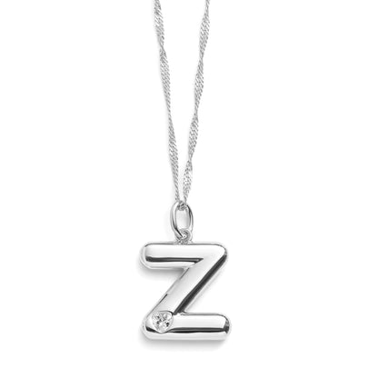 Collar con inicial de letra burbuja