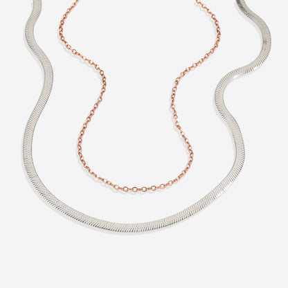 Herringbone & Milano Chain Set
