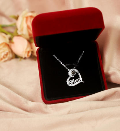 Personalized MOM Photo Projection Necklace