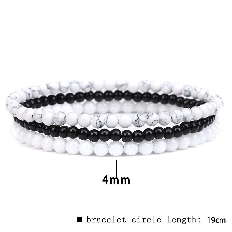 Pulsera espiritual de paz interior con piedras de cristal natural de 3 piezas de Buddha Stones