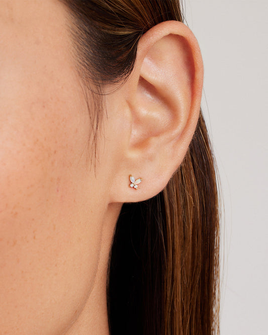 Opal Butterfly Studs
