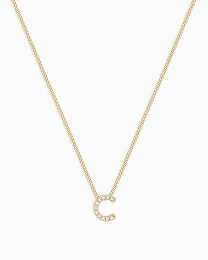 Diamond Alphabet Necklace