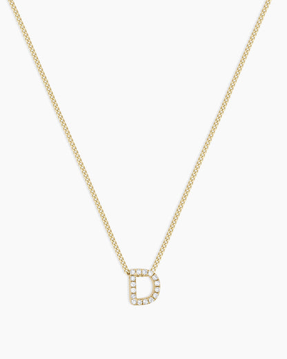 Diamond Alphabet Necklace